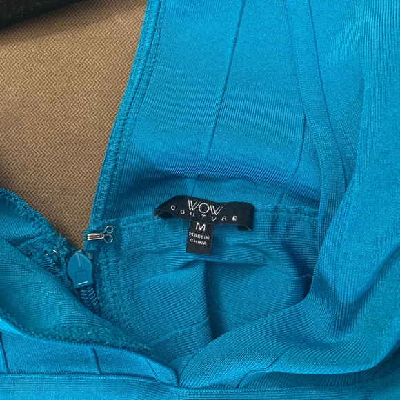 Medium WOW Couture Blue Bandage Dress - Picture 5 of 5